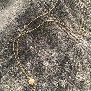 14k gold heart locket